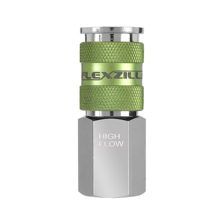 Flexzilla Pro High Flow Coupler, 3/8" FNPT, 1/4" B A53616FZ-X